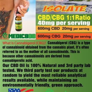 1200MG Isolate CBD CBG OIL
